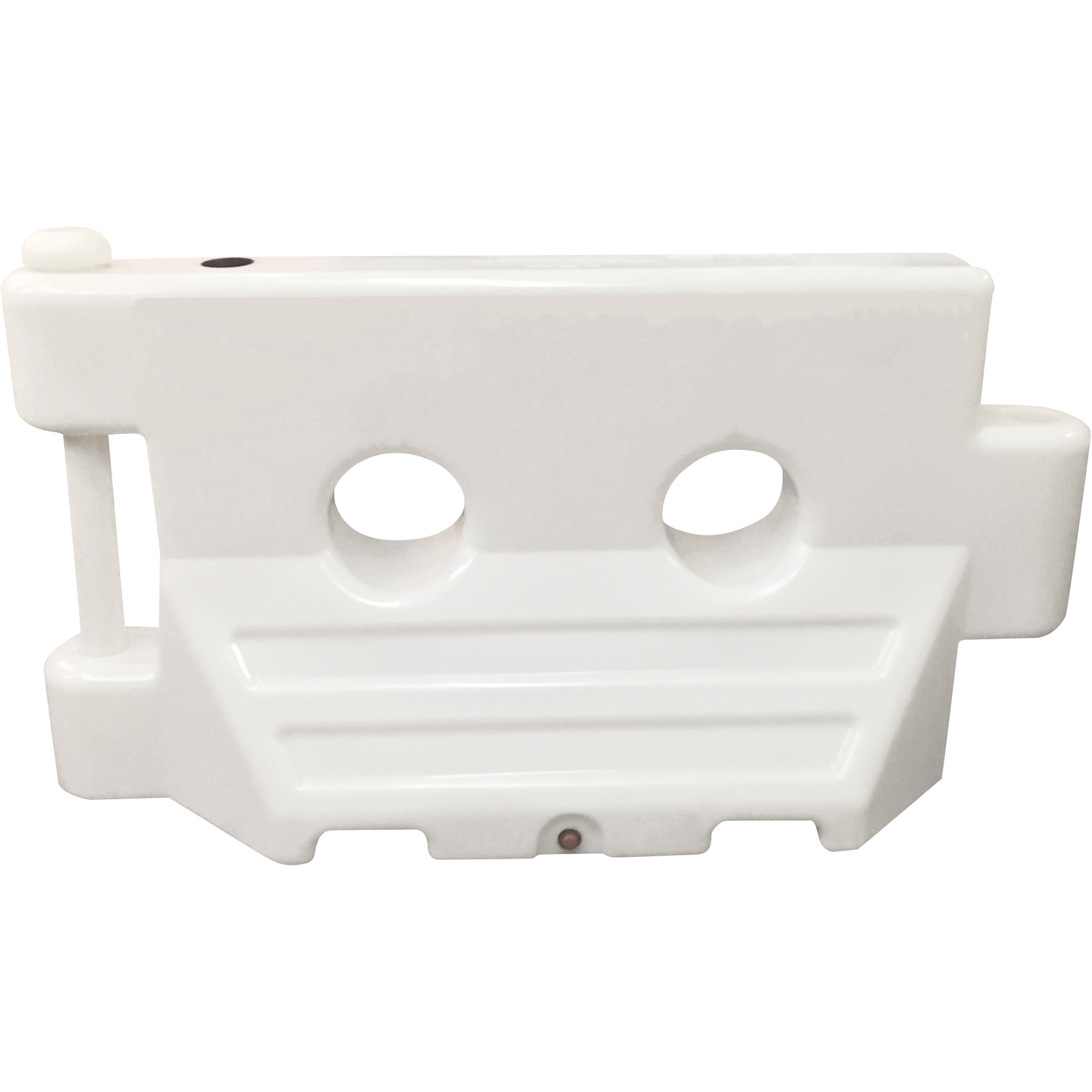 Plasticade Water-Filled Barricade and Connection Pin, White, 60in.L x 24in.W  x 36in.H, Model# WFB-W-KIT
